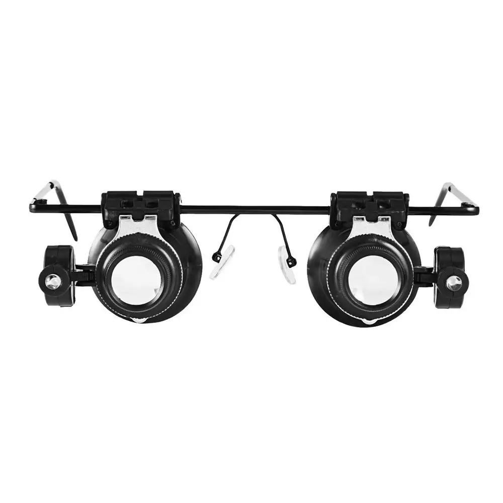 Close Range Professional Magnifier Jeweler Inspect Tool Double Eye Glasses Type Watch Repair 20X Magnifier