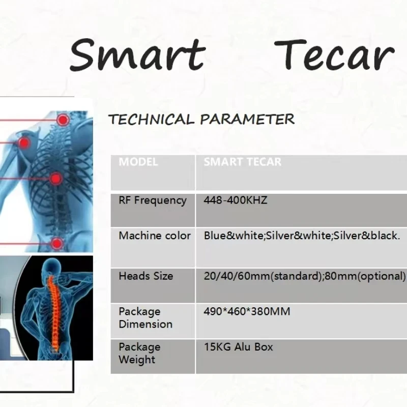 SmartTecar 448Khz Diatermia Machine Shaping Pro Tecar Therapy Diathermy Physiotherapy Loss Weight High Radio Frequency Therapy