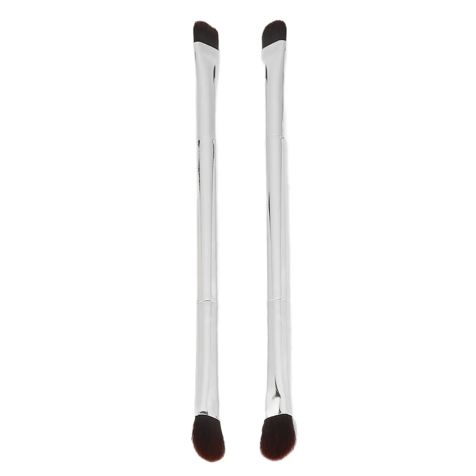 2 stücke doppel endige Lidschatten pinsel-profession elle weiche Concealer Make-up-Tools, Silber