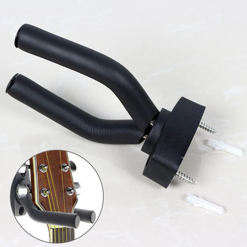 1PCS Guitar Hanger Hook Holder Wall Mount Stand Rack Bracket Instrument Display Bass Screws Guitar Hook Wall Hangers