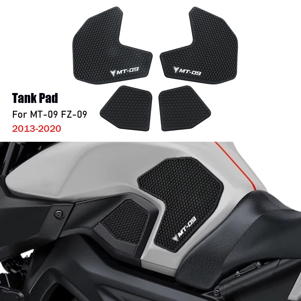 For Yamaha MT-09 MT09 FZ-09 FZ09 2013-2020 Motorcycle Side Fuel Tank pad Protector Stickers Decal Gas Knee Grips