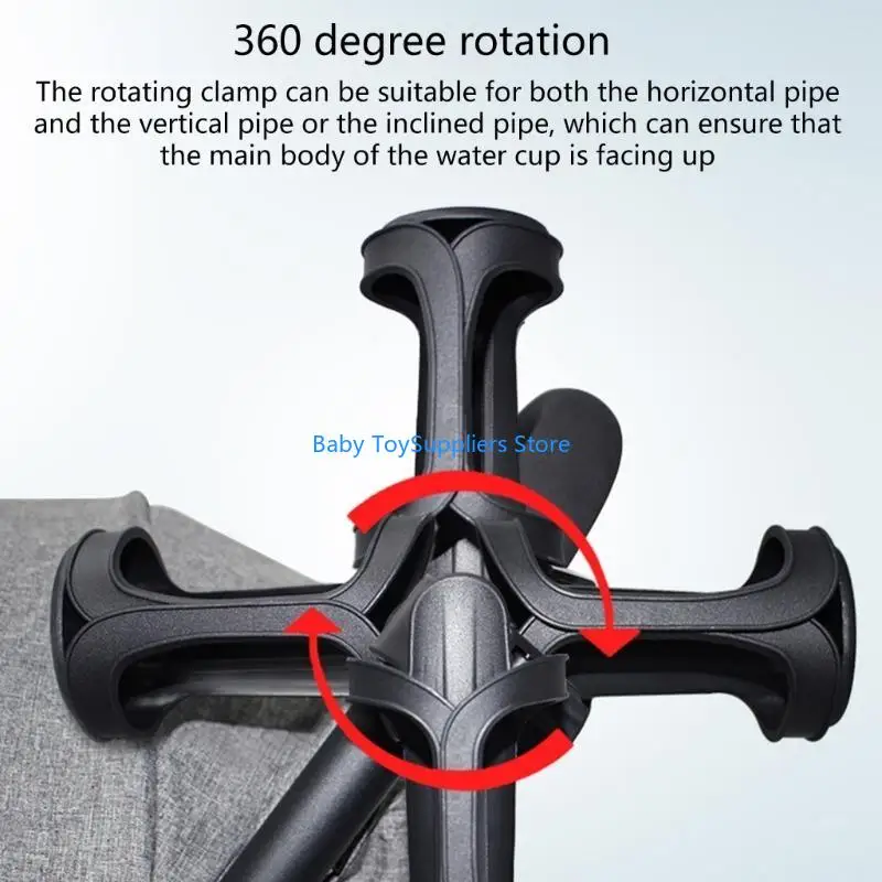 

R1WF Simple Access Cup Holder Plastic Phone Stand Simple Install for Stroller Walks