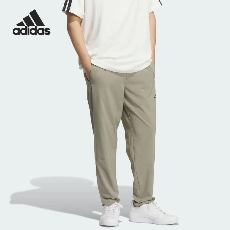 Adidas Unisex Autumn Winter Stretch Jersey for Men Women, Elastic Waistband Slim Fit Hidden Pocket Fitness Trousers KC6981