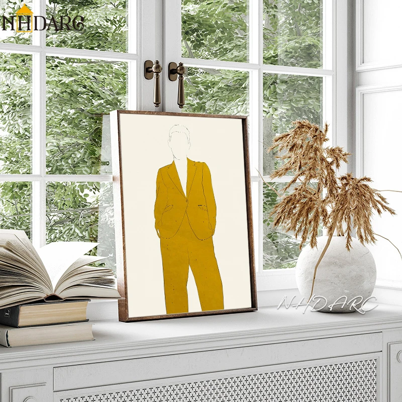 Canvas Print Painting Wall Art Unique Design of Niche Retro Fashion Posters Character Plant Abstract Living Room Home Decoration