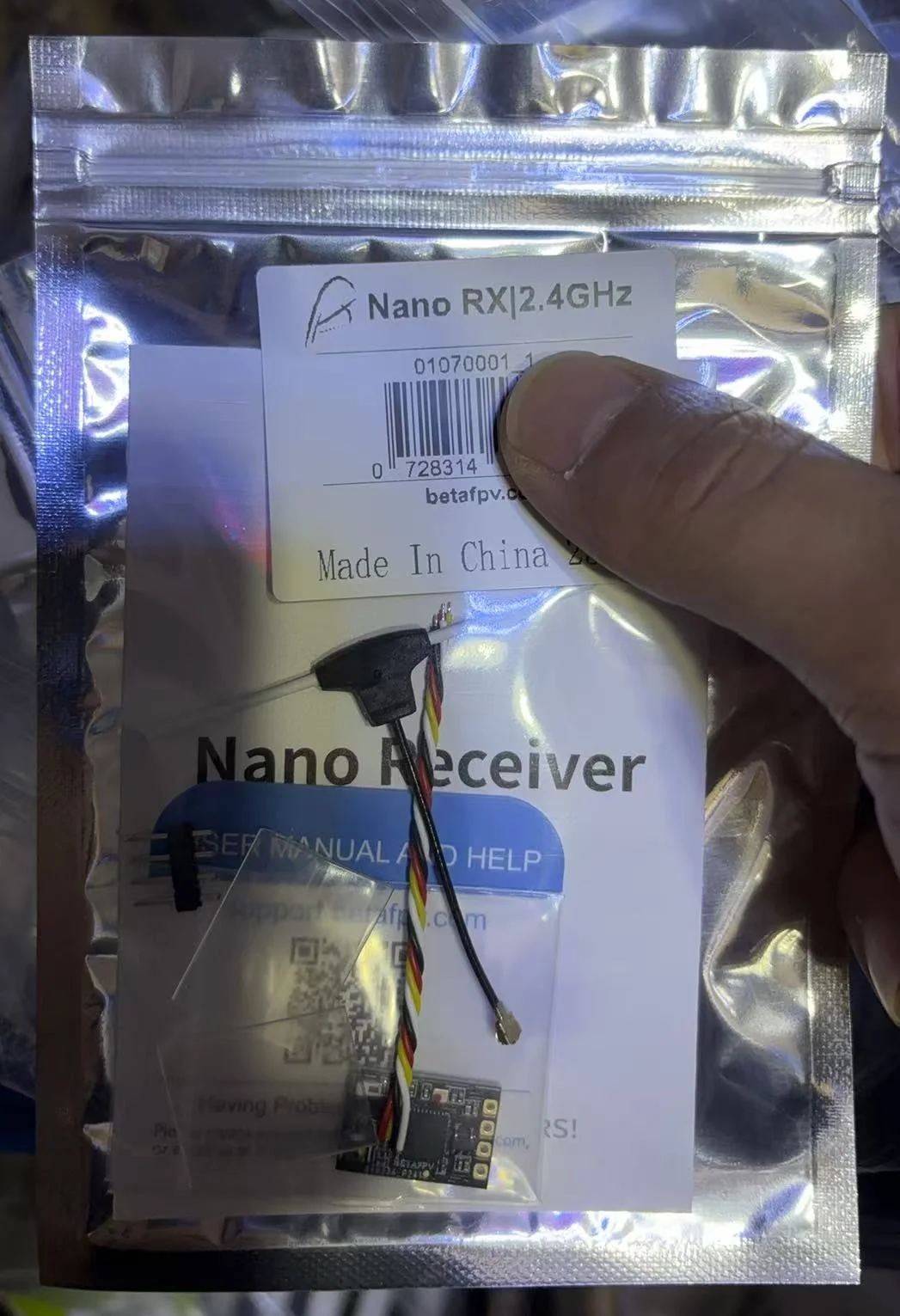 

BETAFPV ELRS Nano Receiver ExpressLRS 2.4G/915 МГц/868 МГц Nano RX Приемник дальнего действия для гоночного дрона FPV дальнего действия