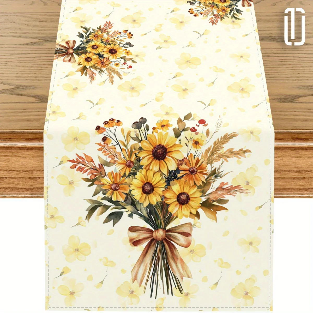 

Скатерть-дорожка в деревенском стиле с подсолнухами, желтый цветочный узор для обеденного стола, прихожей, тумбы, буфета, гостиной, украшение для дома