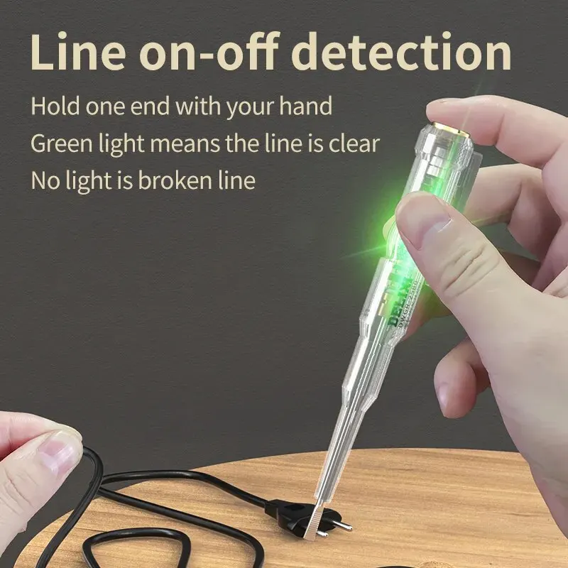 Electric Alert Tester Volt Test Pen Voltage Detector Electroprobe Home Electricity Tools Circuit Tester Plastic Handle