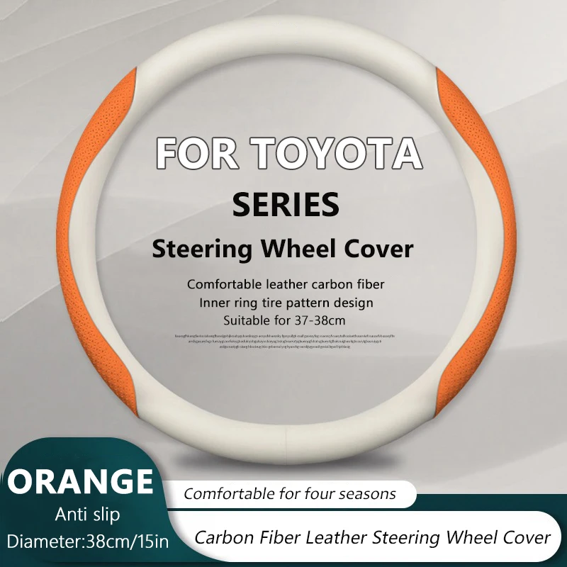 

Car Steering Wheel Cover For Toyota Corolla Camry Yaris Auris C-HR RAV4 Land Cruiser Prius Harrier bz3 bz4 Auto Accessories