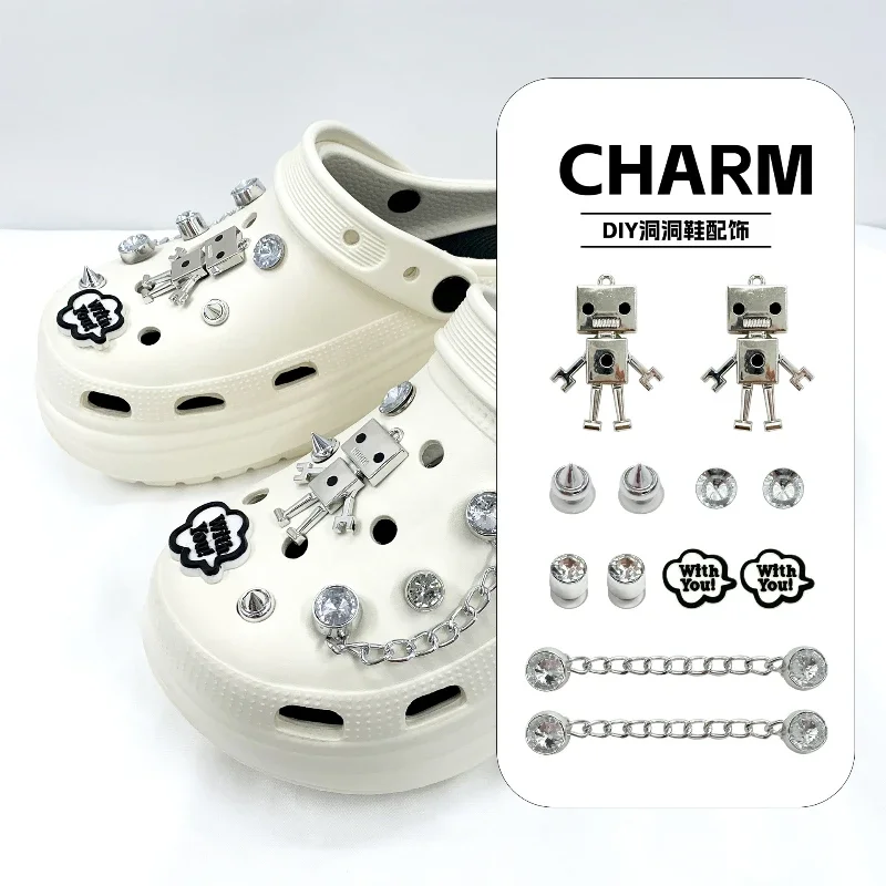 12 pieces/set Cave Shoe Accessories Alien Accessories Shoe Flower Decoration Buckle Shoe Buckle Set DIY