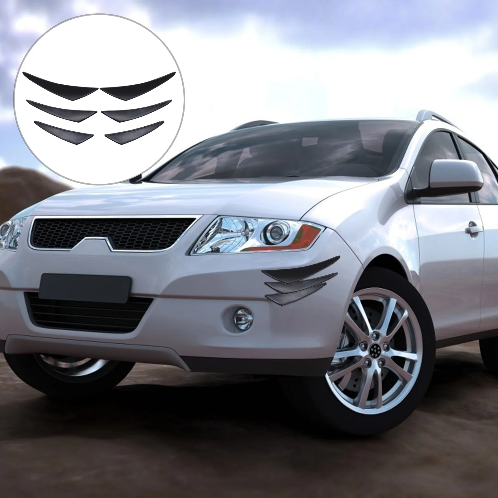 

1 set 1 Set Diffuser Fins Front Lip Spoiler For Car Body Kit Auto Bumper Splitter Fins Accessories Car Front Lip Bumper Cover