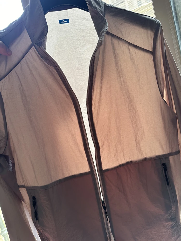 

Легкая дышащая летняя мужская уличная одежда с воротником-стойкой, солнцезащитная одежда, модная застежка-молния Long Sve