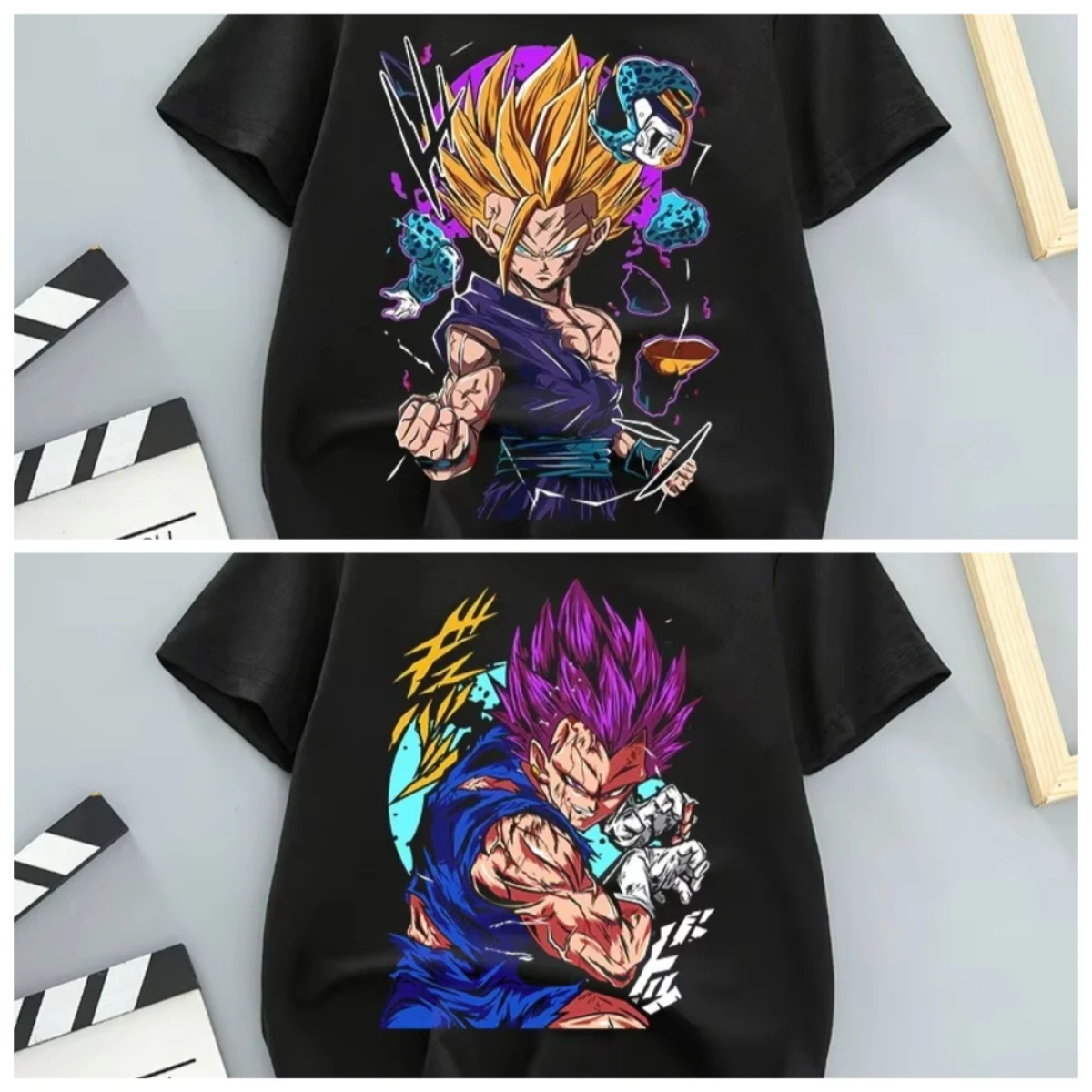 

Dragon Ball GOKU Anime Printed T-Shirt Men's and Women's Short Sleeves 2025 Summer American High Street Loose Heavy T-Shirt