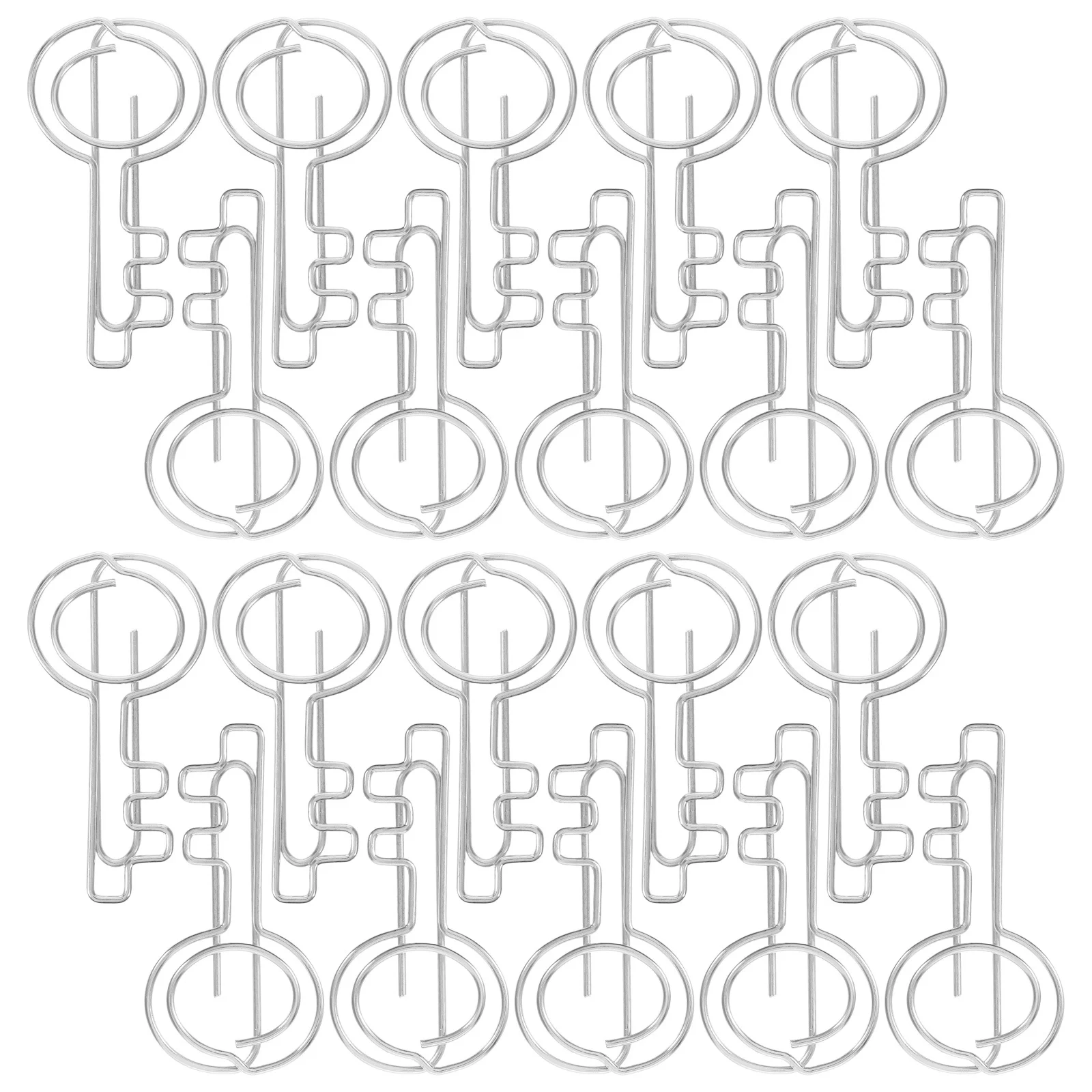 

20Pcs File Folder Key Shaped Paper Clips Metal Document Clips Office Home School Paper Organizers Scrapbooks Bookmarks