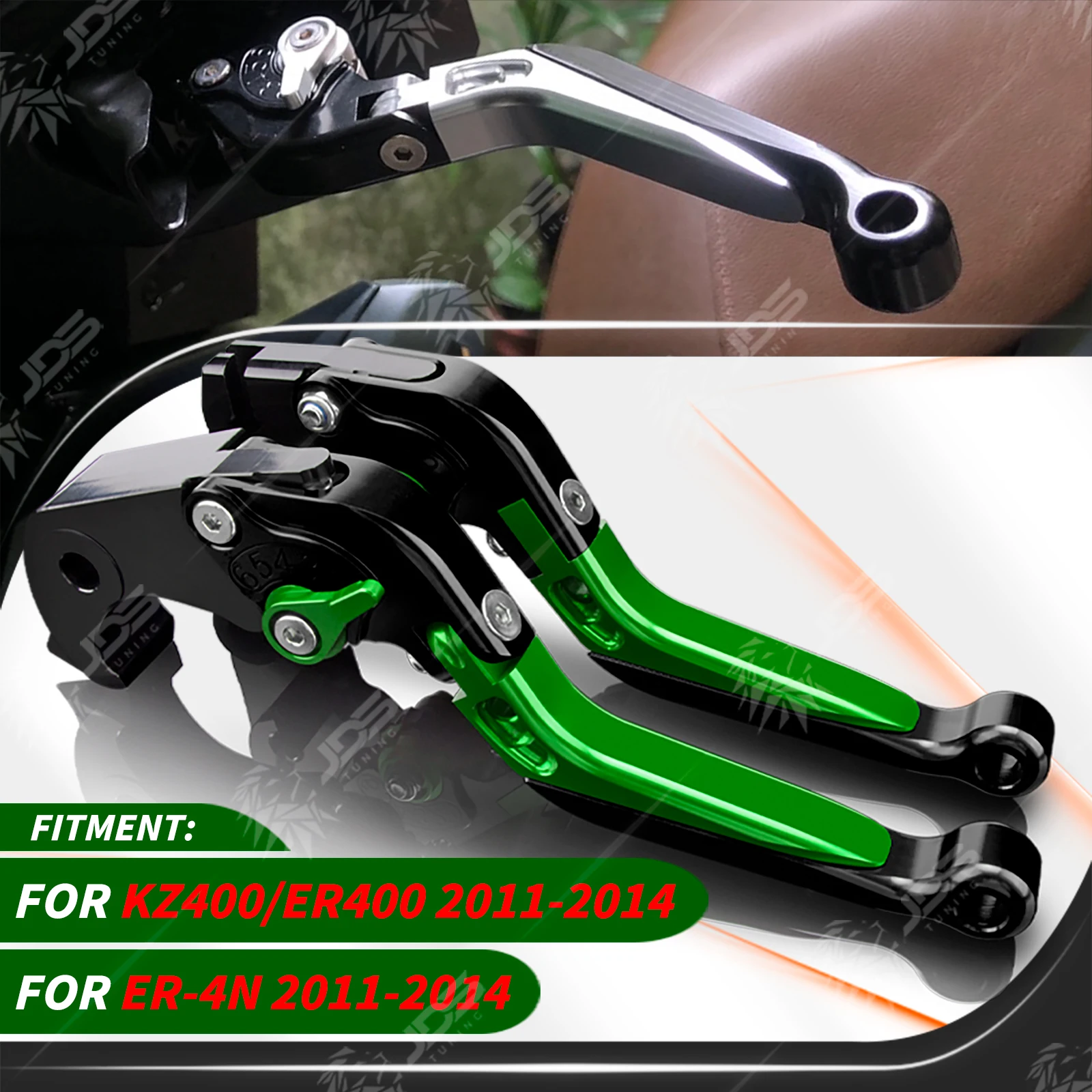 

JDSTUNING For Kawasaki KZ400/ER400/ER4N 2011-2014 Clutch Lever Brake Lever Set Adjustable Folding Handle Levers Accessories
