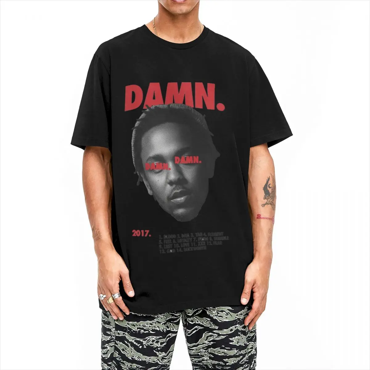 Kendrick Lamar T-Shirt Rapper Cool Hipster T-Shirts Short Sleeve Y2K Funny Tops Summer Cotton O-Neck Oversized Top Tees