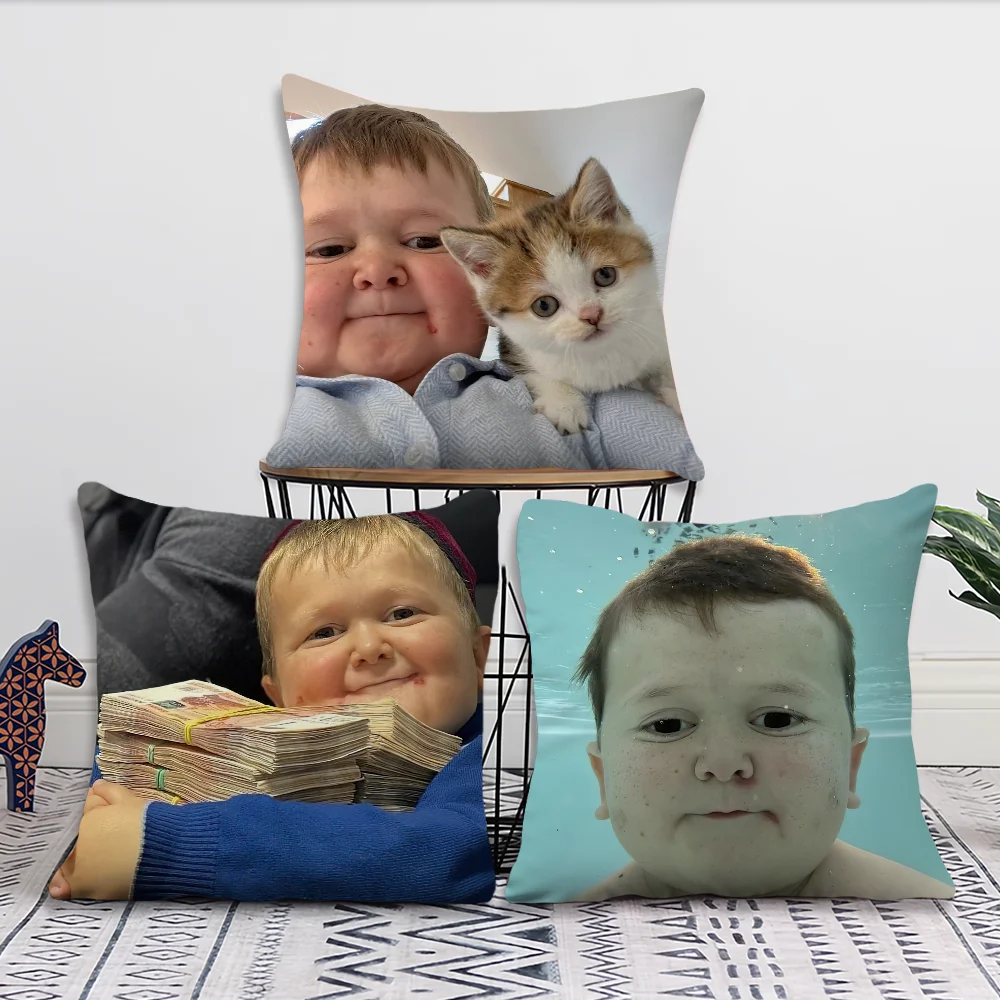 Funny H-Hasbullas Boy cushion cover Living Room Accent Couch Back Support Square Lounge Restful Nap Companion Pillow Case