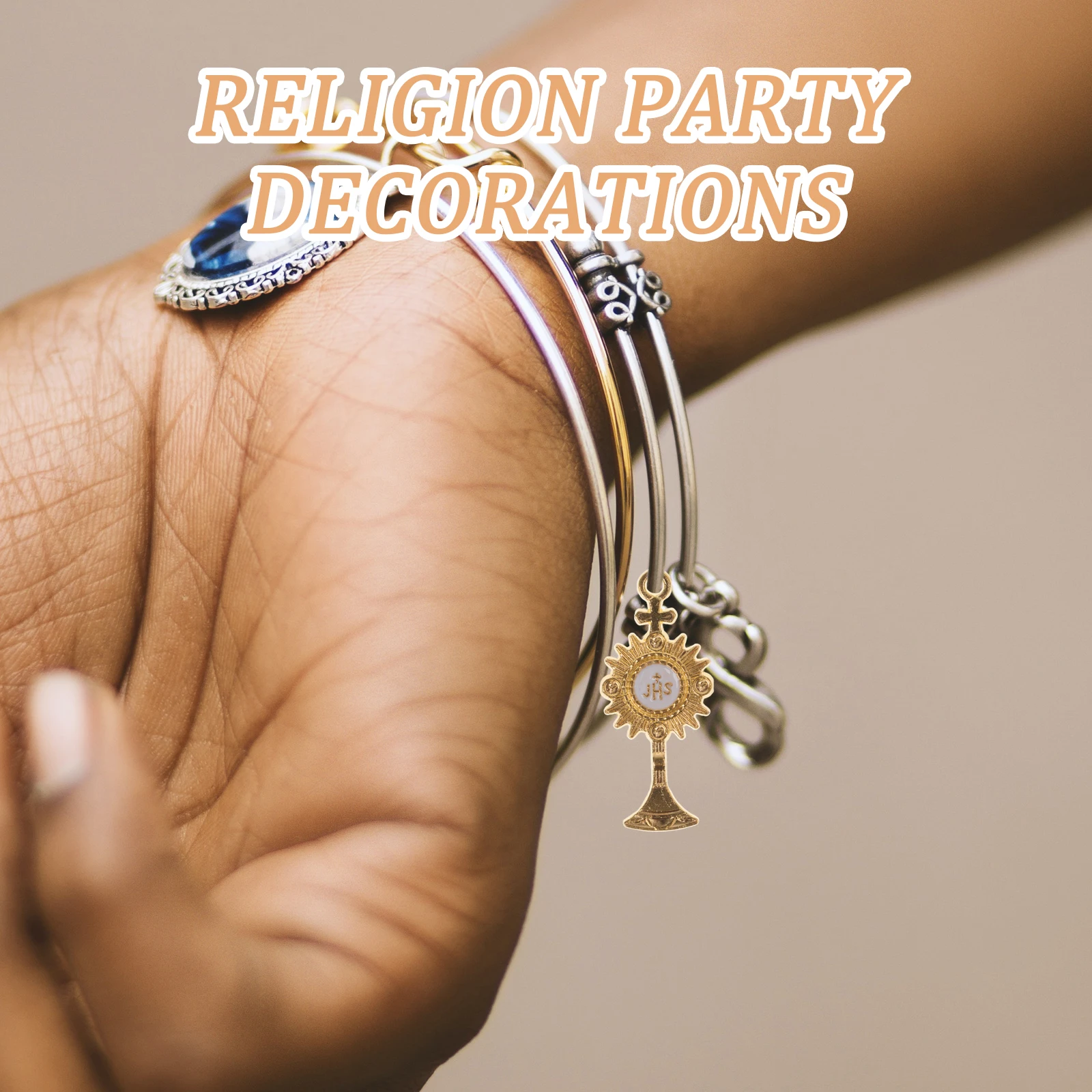 

20Pcs Religion Party Decorations Holy-Light Topper Ornaments Church Cake Fruit Picks Religious Event Supplies Holy-Light Topper