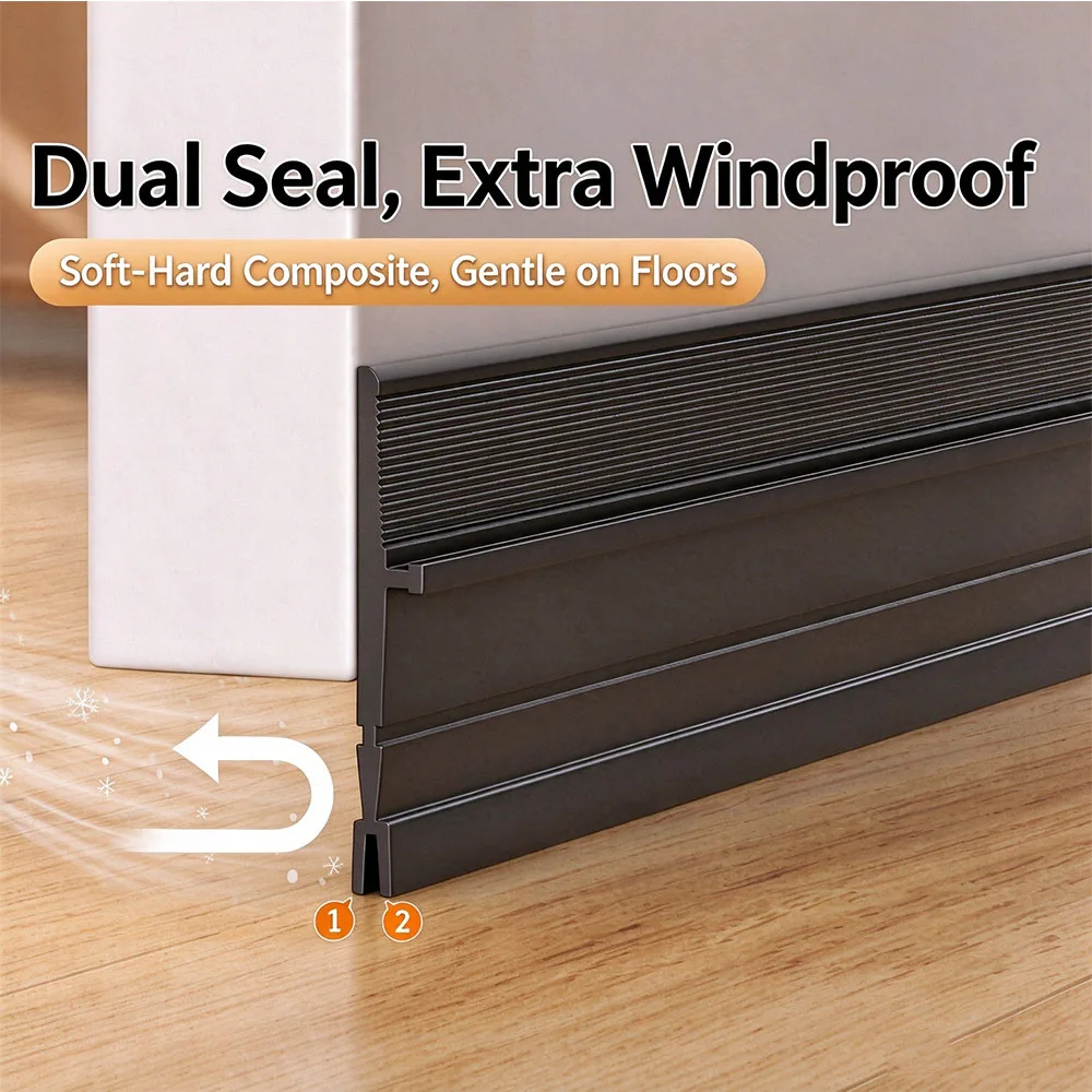 93cm Door Bottom Sealing Strip Weatherstrip Windproof Dust Stopper Guard Rainproof Noise Reduction Insulation Sealer Home
