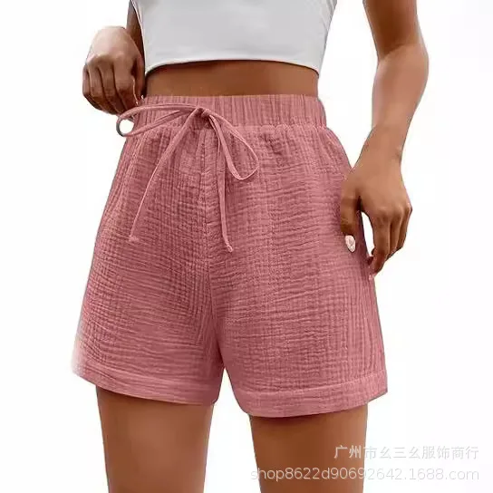 Shorts 2026 Spring/Summer Casual Shorts Wide Leg Loose Casual Fashion Drawstring Shorts