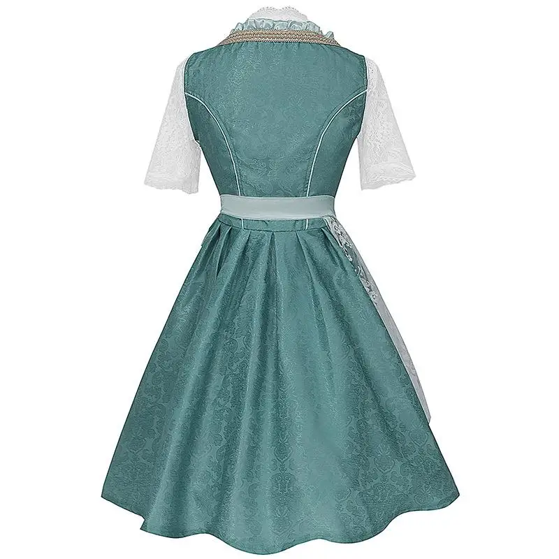 맥주 축제 할로윈 의상 바이에른 여성용 사이즈별 크롭 팬츠 세트 전통 민족 무대 공연 의상