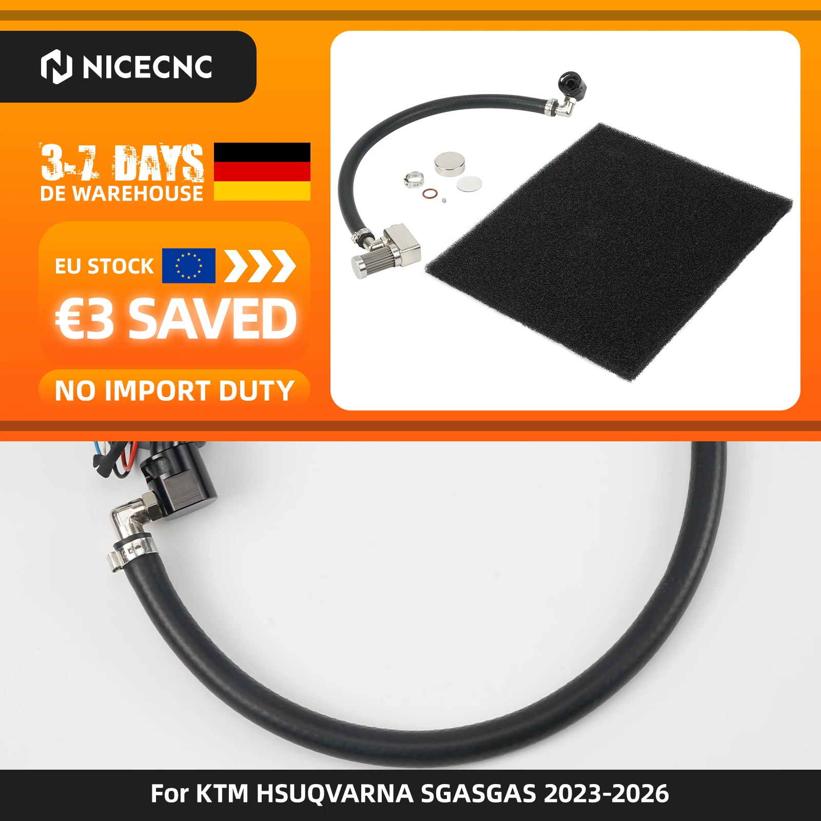 (EU-Lager) Für KTM EXC 300 2024 2025 2026 Kraftstofftank-Verlängerungsrohr für KTM Zubehör EXC-F 350 SX 125 SXF 450 XC XCF XCW XCW-F