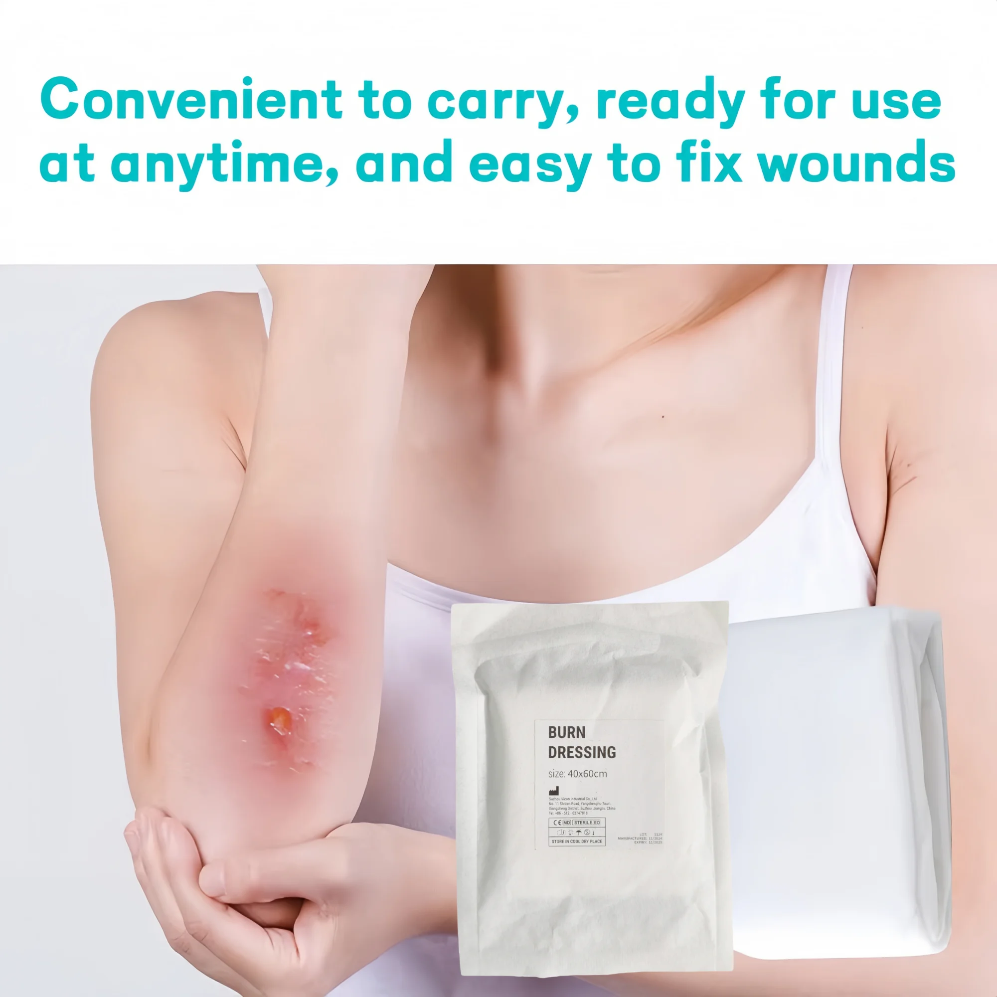 

1 шт. Стерильная марлевая повязка для ран, индивидуально упакованная, для домашней аптечки, экстренной помощи, впитывающая, для путешествий, для ухода и очистки