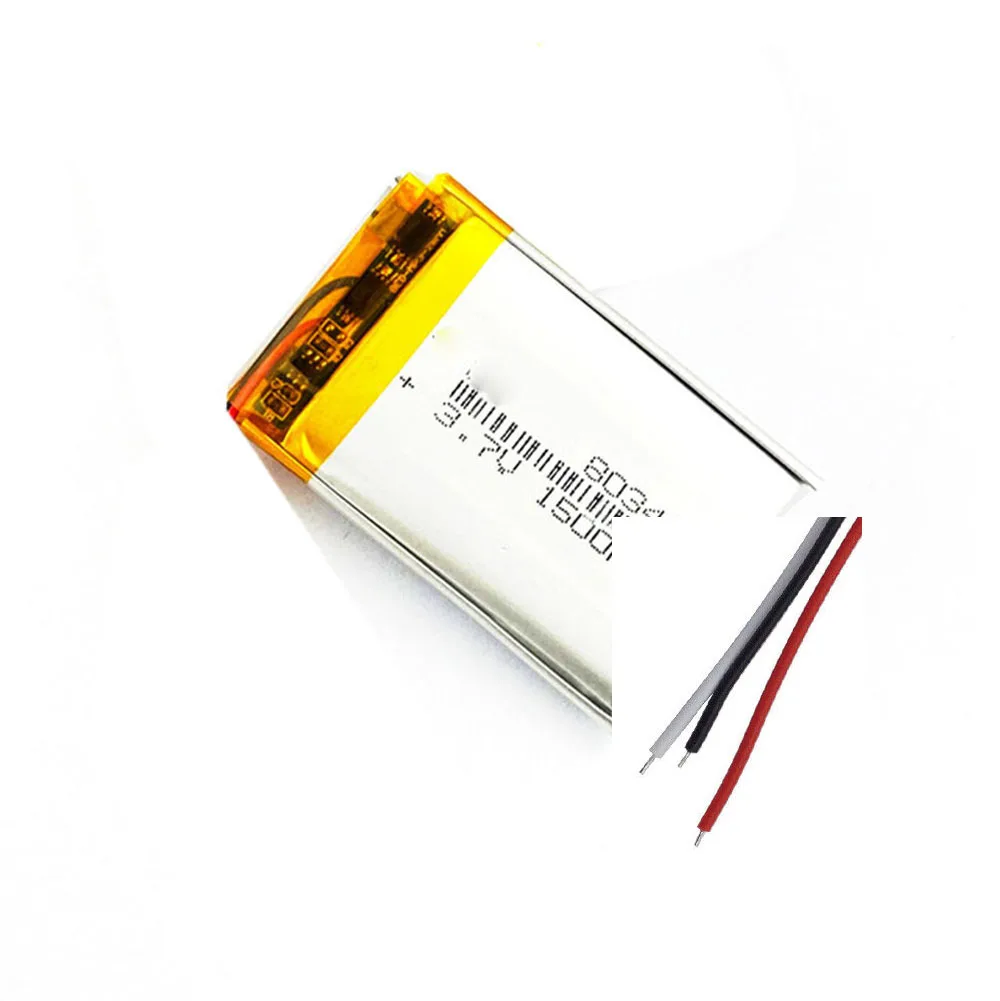 Akumulator 3,7 V 1500 Mah 803450   JST 3-pinowy akumulator litowo-polimerowy do ładowania tabletu MP4 Mobile Power GPS Power Bank