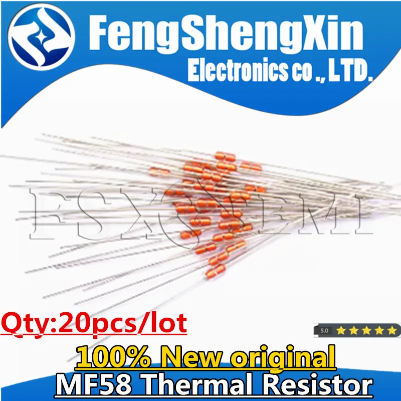 20pcs New Thermal Resistor NTC MF58 3950 4250 4300 3275 K 5% B 1K 2K 5K 10K 15K 20K 30K 47k 50K 100K 200K 500K 1M ohm