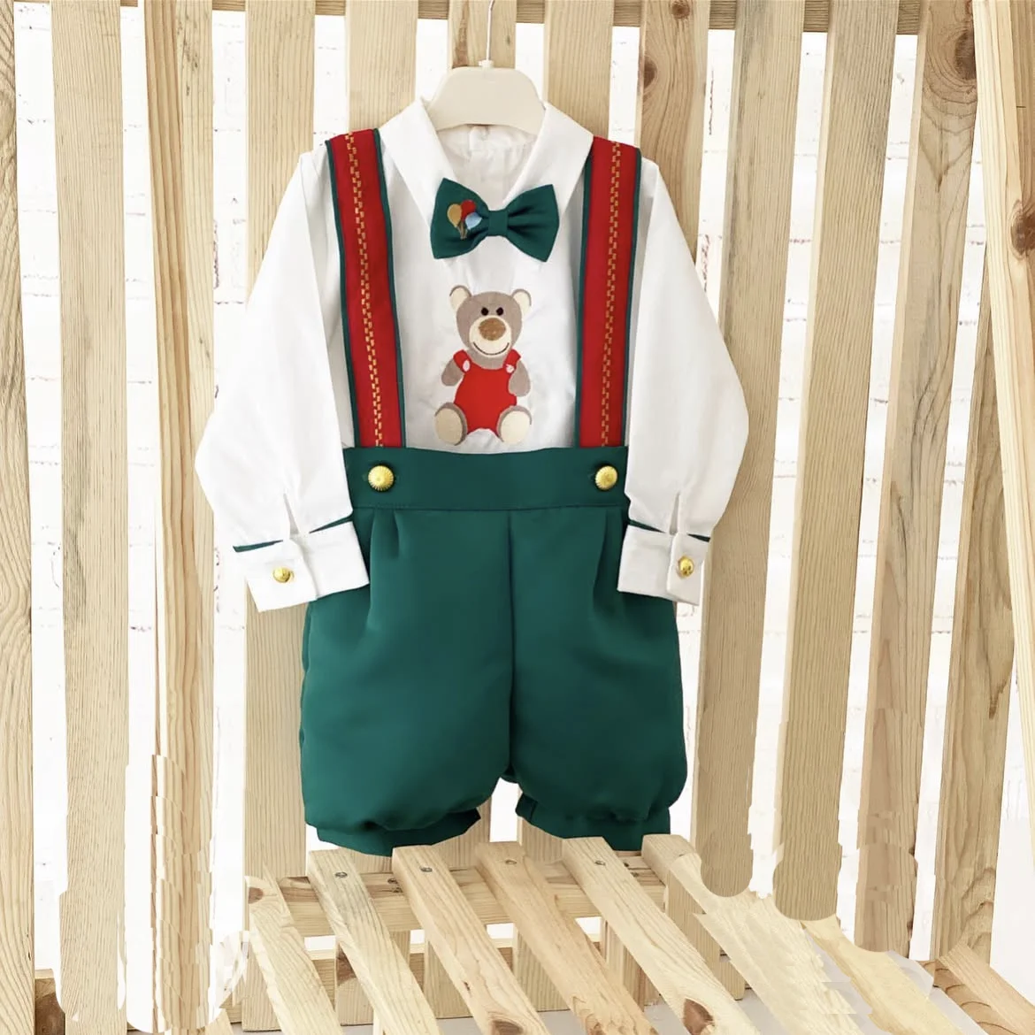 baby-boy-summer-autumn-bear-embroidery-vintage-white-shirt-green-shorts-set-for-party-eid-casual-birthday-photography