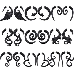 1 Pair Gothic Creative Black-color Acrylic Earrings For Women Men Punk Hip Hop Party Jewelry