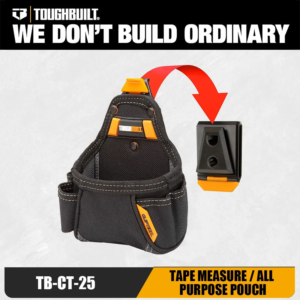 Toughbuilt TB-CT-25 ClipTech Tape Measure Pouch 6-Layer Durable Tool Organizer  for Carpenter Electrician Job Site