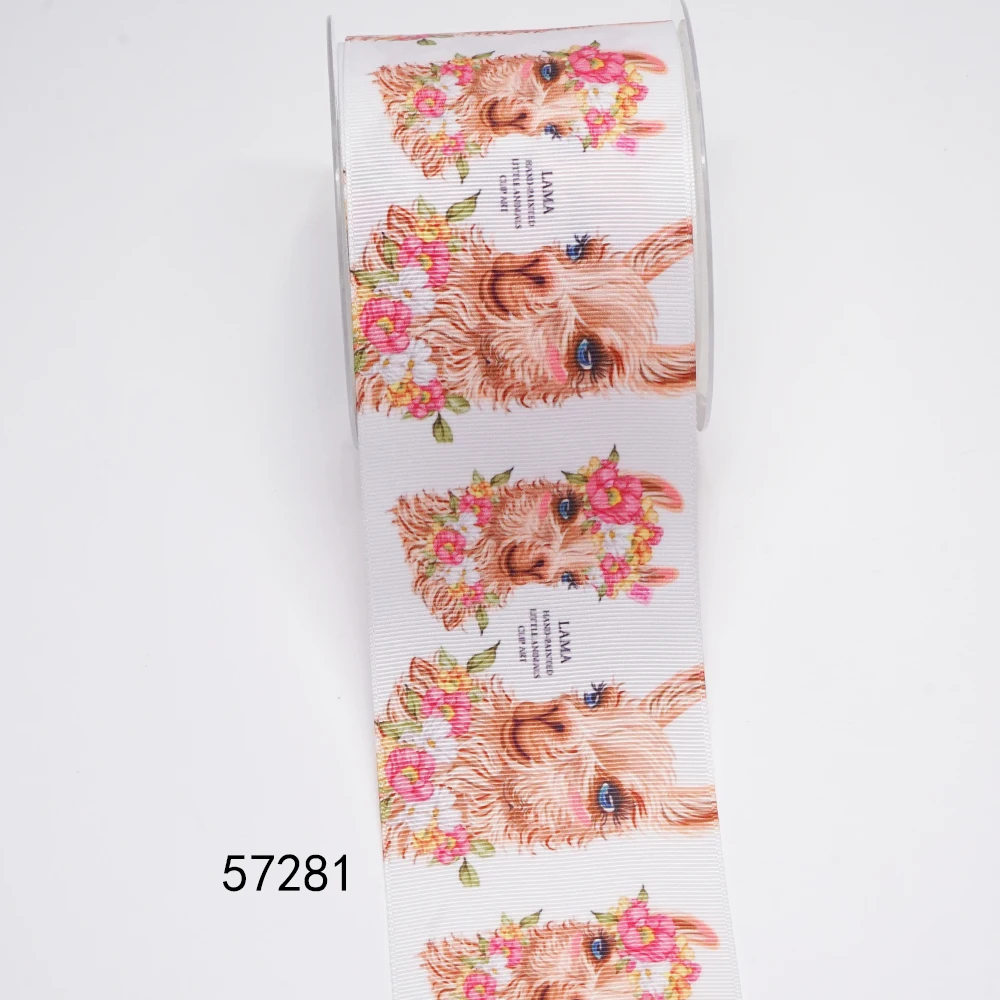 DIY Cartoon Horse Printed Grosgrain Ribbon For Craft Supplies Sewing Accessories 5 Yards, Planar Resins 10 Pieces. 50615