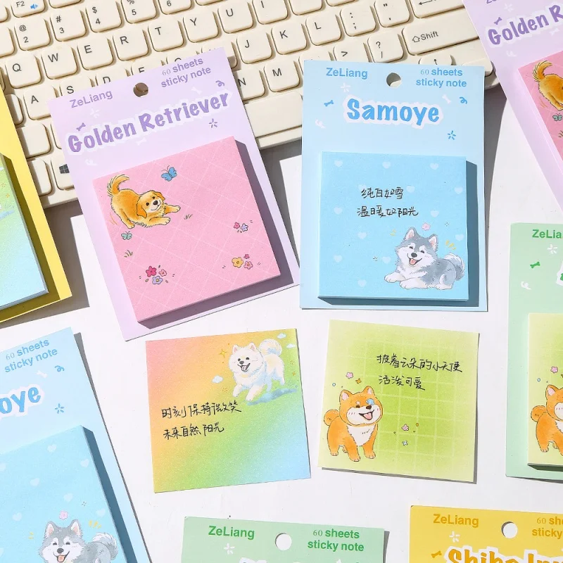 24pcs/lot Kawaii Dog Memo Pad Cute Stationery Label Notepad Planner Sticker Post School Supplies