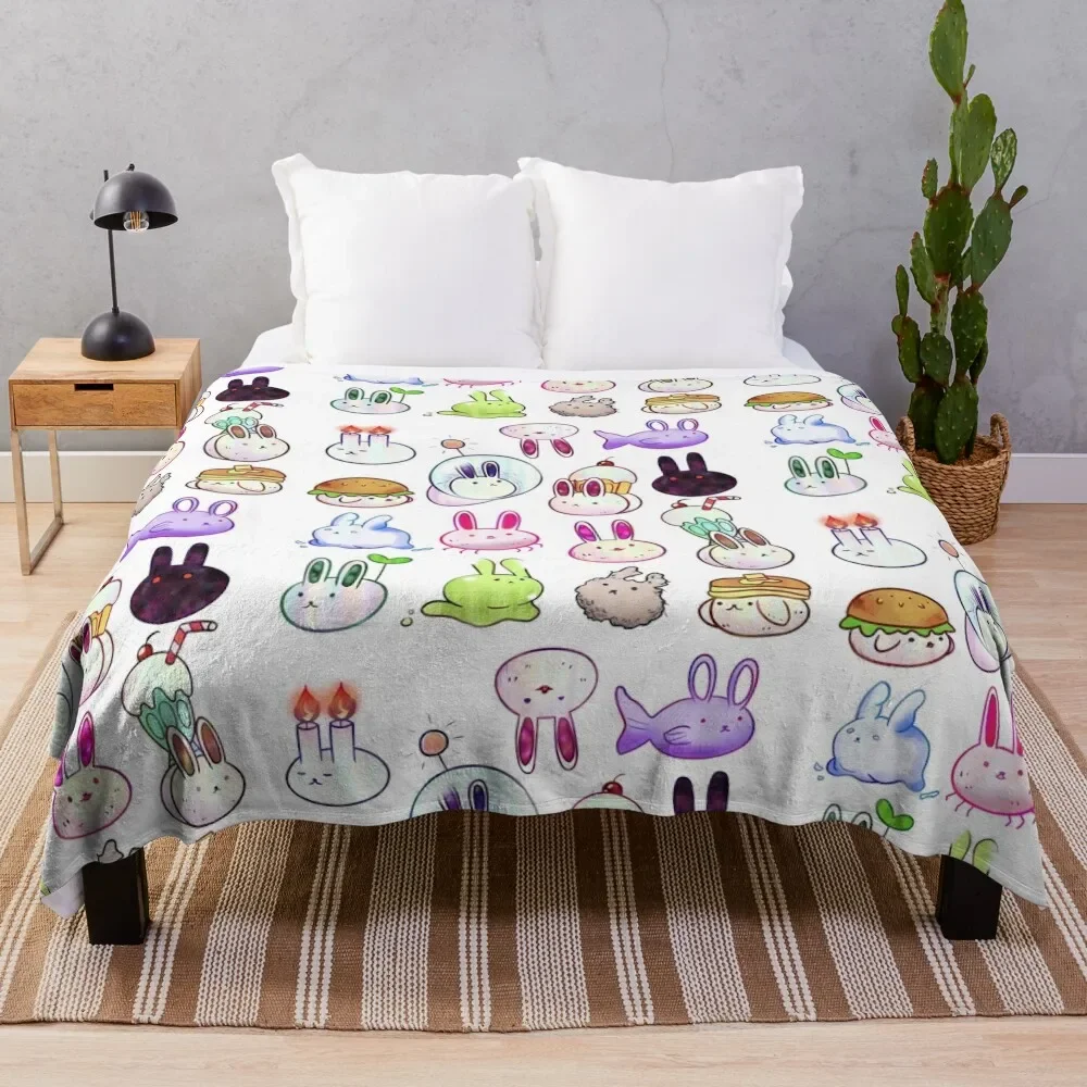 OMORI Bunnies Throw Blanket Extra Large Throw christmas decoration Flannel Fabric Luxury Blankets