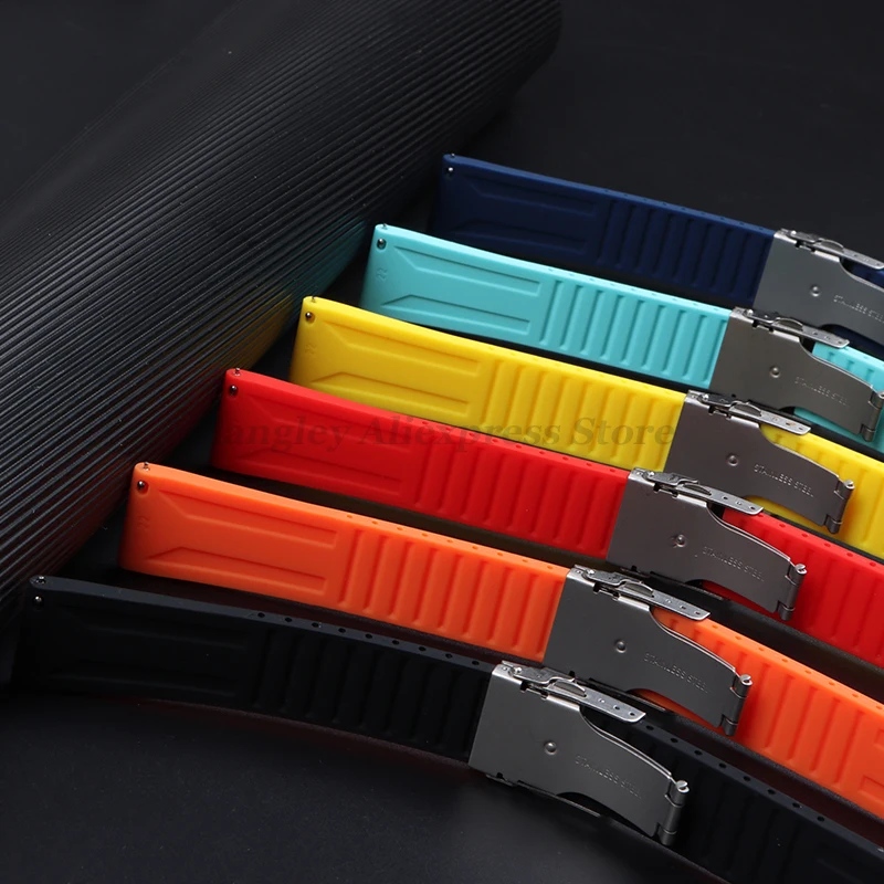 20mm 22mm 24mm Silicone Watch Strap Quick Release Soft Rubber Universal Smart Watch Bracelets for Seiko for Huawei for Amazfit