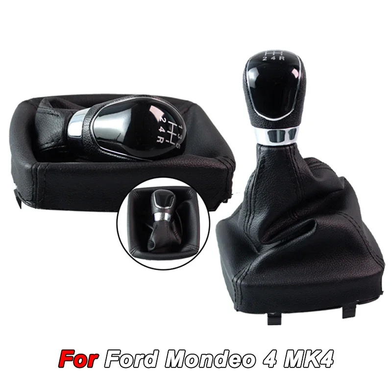 

5/6 Speed Manual Gear Shift Knob & Dust Boot for Ford Mondeo 4 MK4 - Car Transmission Lever, Durable Auto Interior Accessories