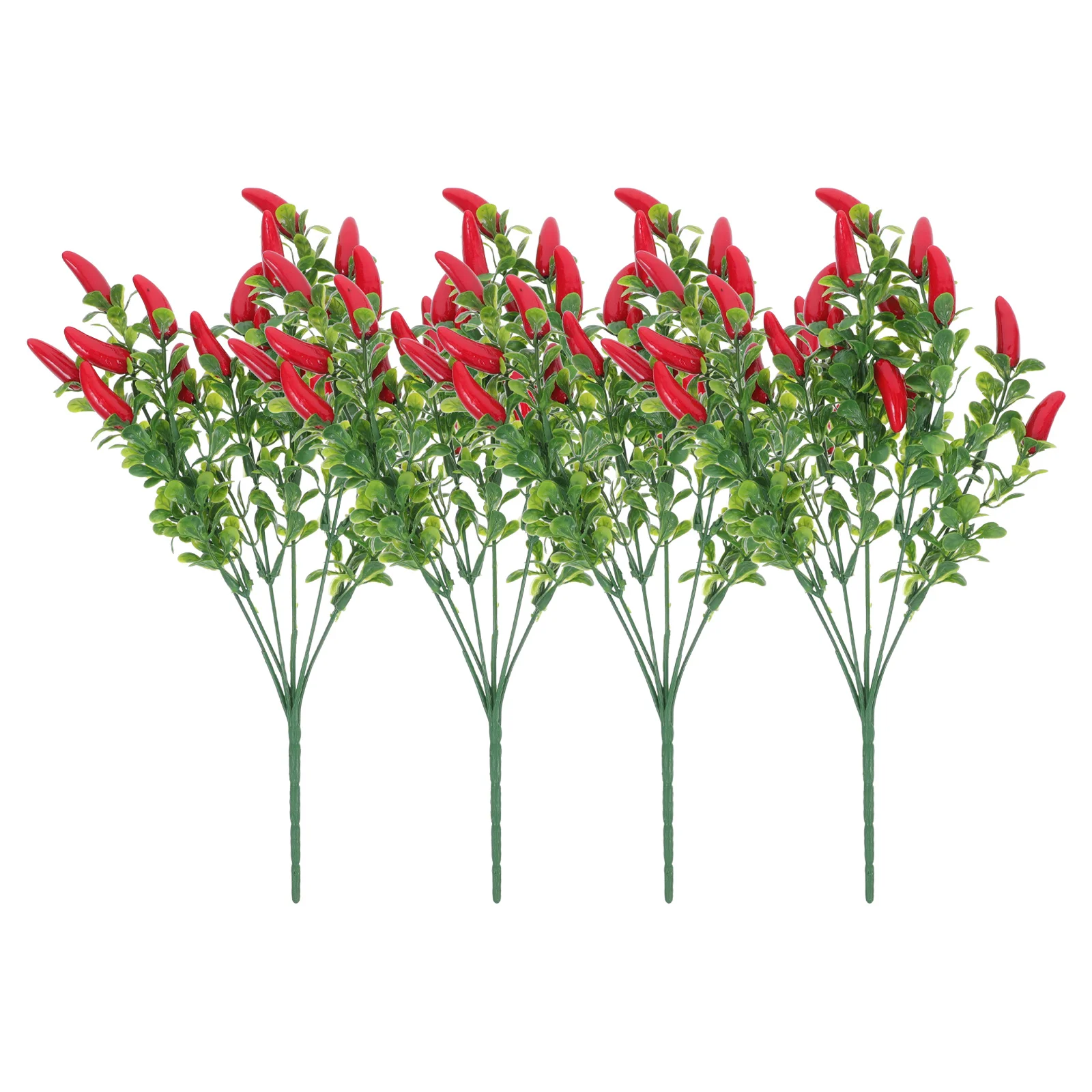 

4Pcs Simulation Pepper Plants Realistic Fake Chili Decor for Indoor Outdoor Decoration Office Study Desk Top Artificial