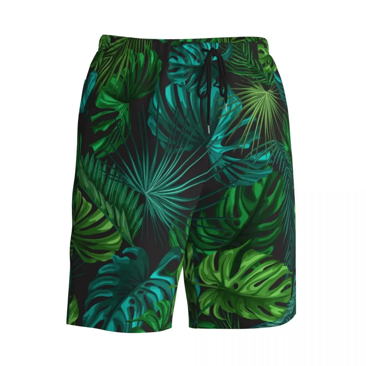 Pantalones cortos de tabla de hoja verde Plam para hombre, estampado Tropical Y2K, divertidos, deportivos, Surf, secado rápido, bañadores de playa personalizados