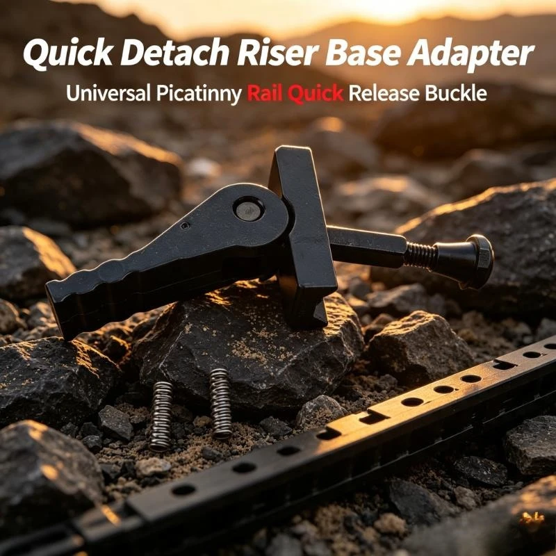 Portable Riser Base Quick Detach Adapter, Standard Picatinny Buckle, Modification Parts for Hobby Toy Models