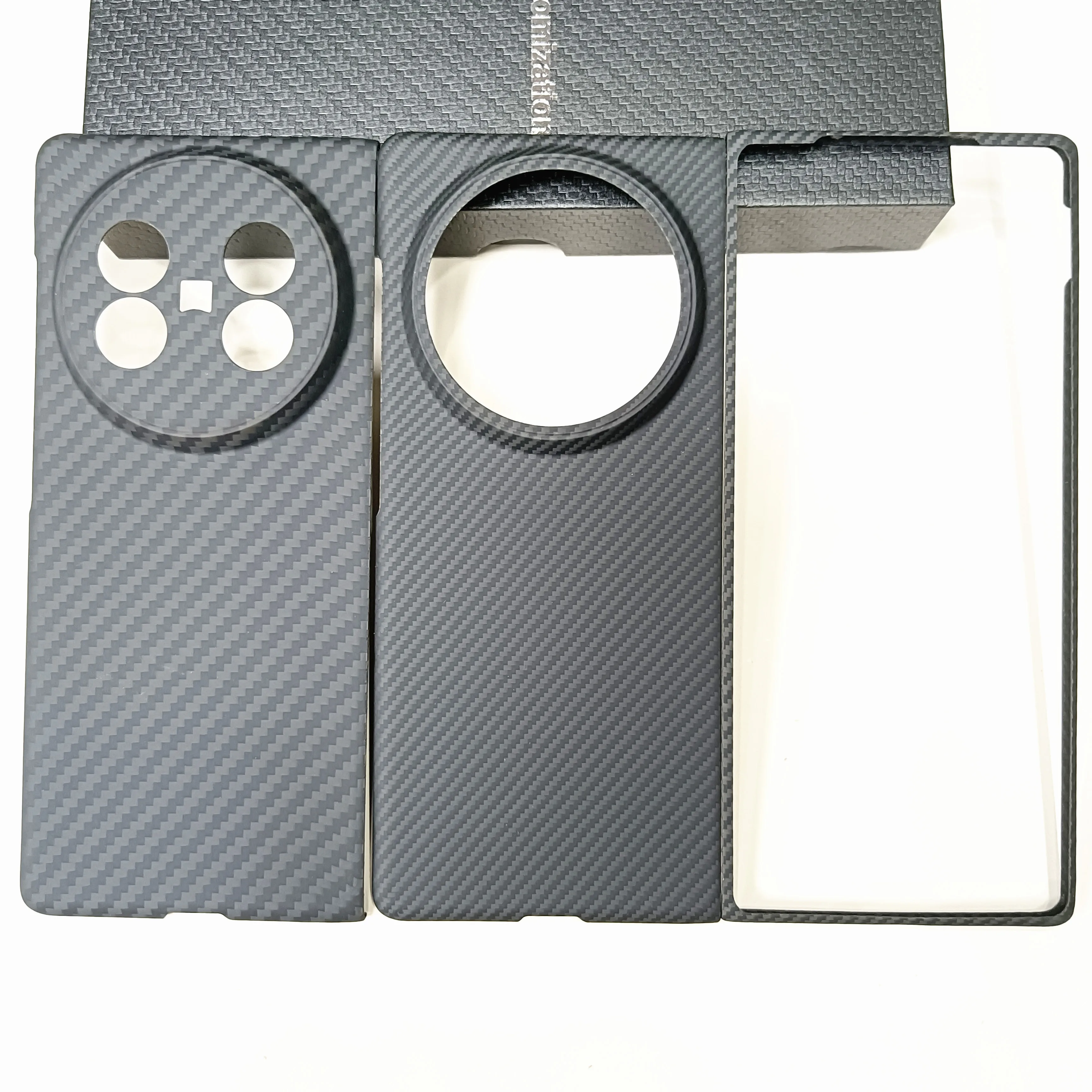 

Kit Genuine Real Aramid Carbon Fiber Phone Case For VIVO X Fold 5 Fold5 XFold5 Ultra Thin Matte Light Slim Hard Armor Back Cover