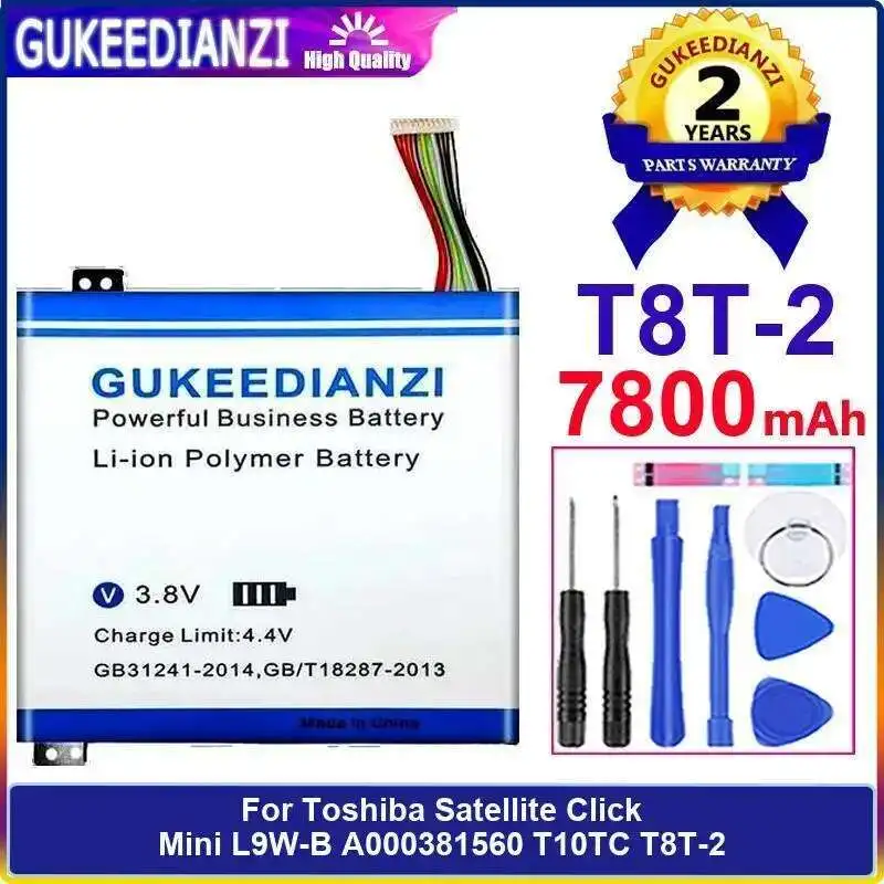 

Аккумулятор мобильного телефона 7800 мАч для Toshiba Satellite Click Mini L9W-B A000381560 T10TC T8T-2, стабильная, высокая совместимость