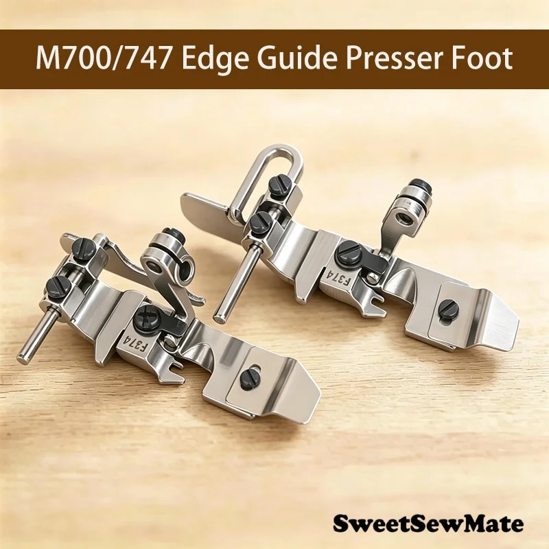 M700 747 Edge Guide Presser Foot F374 Low Shank for Pegasus Siruba M700/747 Etc 4-Thread Overlock Sewing Machines Parts