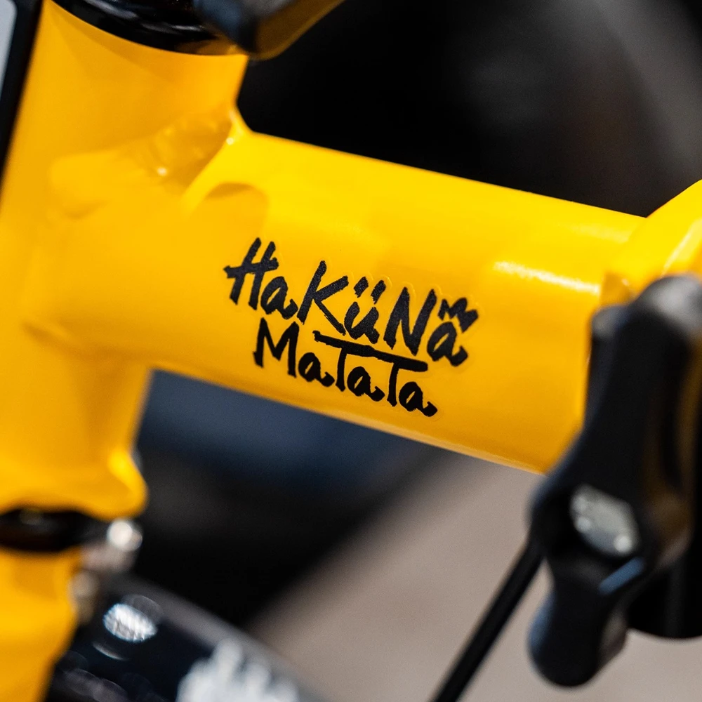 2 Stück Hakuna Matata handgeschriebener Aufkleber, schwarz-weiß, wasserfester Vinyl-Aufkleber für Auto, Fahrrad, Helm, Laptop, Dekoration