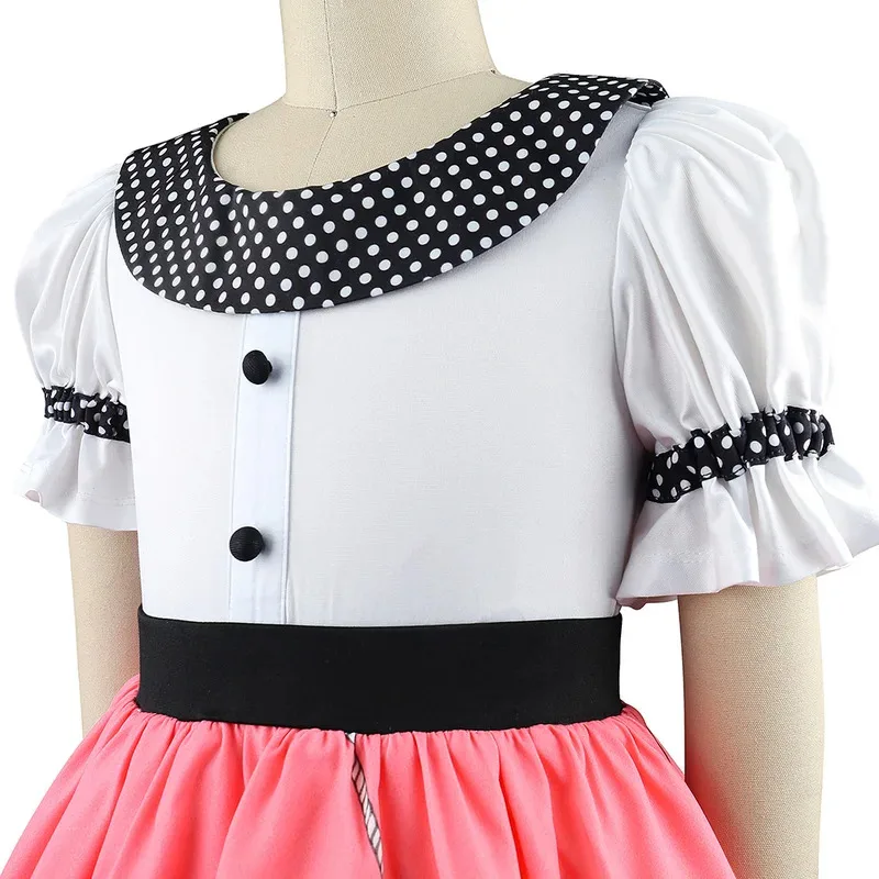 

COSda@Polka Dot Vintage Dress Eyewear headwear bow tie 4PCS Retro Kids Princess Dress Summer 70s Swing Dress Baby Girl Valentine