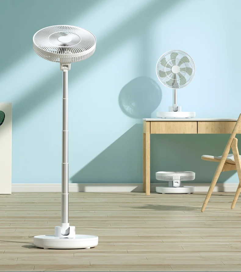 Portable Large Wireless Charging Folding Fan for Home Office and Outdoor Use, Telescopic Adjustable Electric Designpromote sales