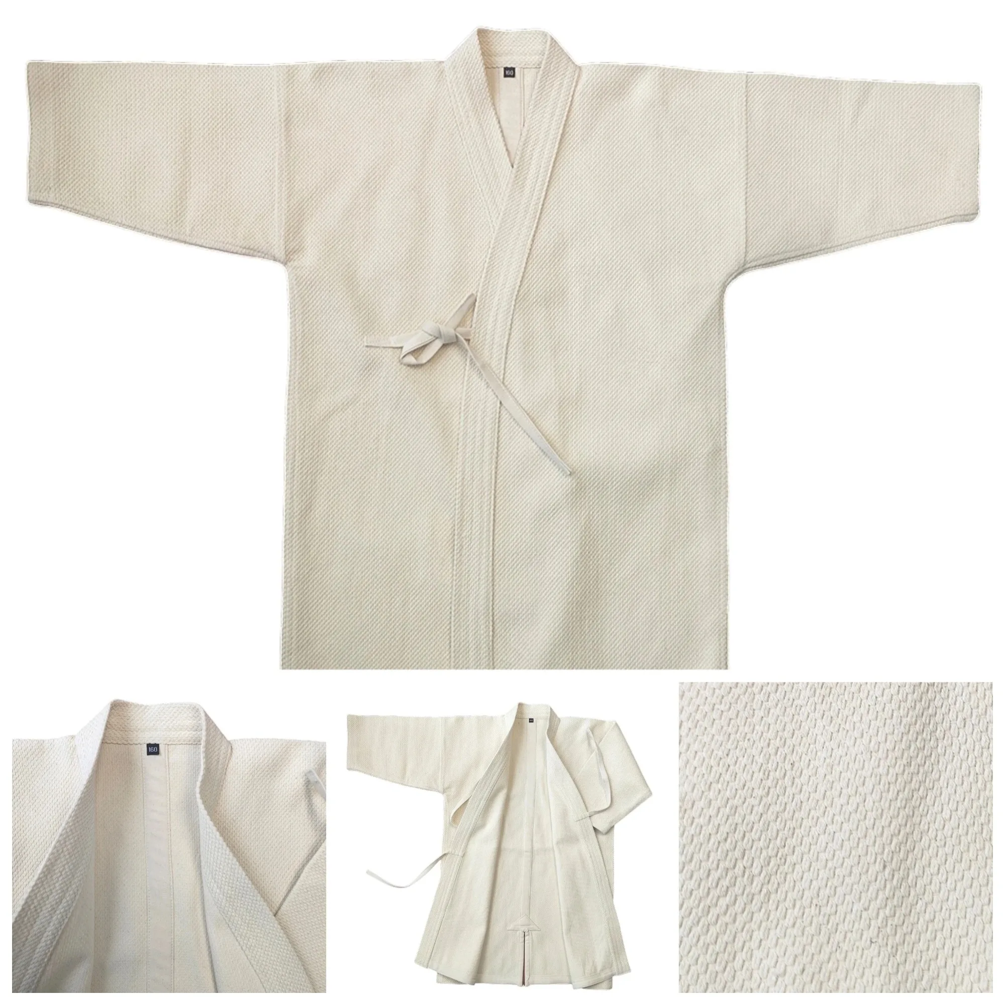 

Кэндо-кимоно, натуральный цвет, хлопок, традиционное японское кэндо-кимоно, куртка для кэндо