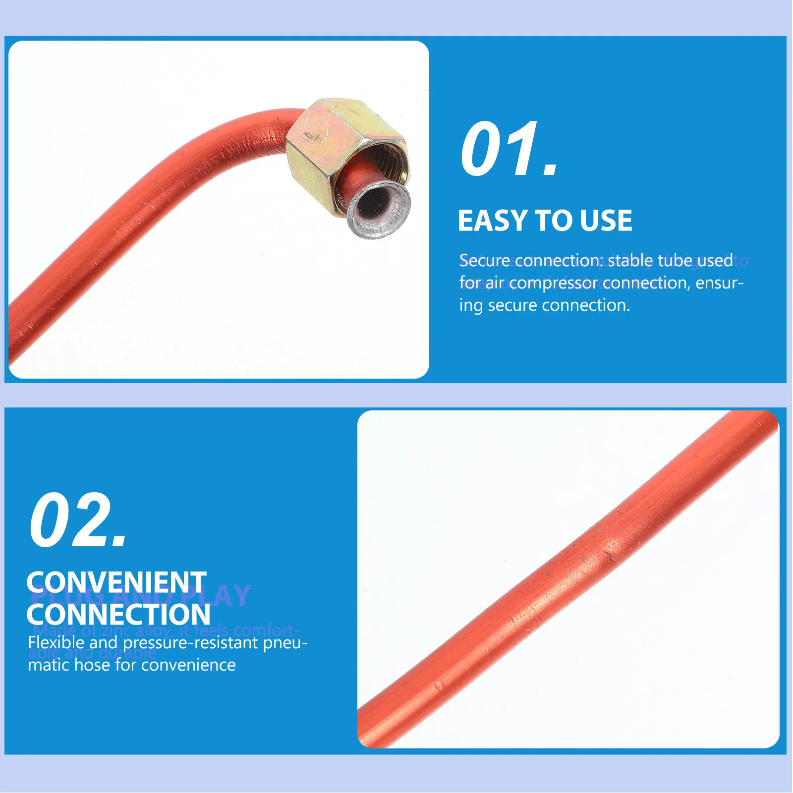 

Медная трубка для воздушного компрессора, гибкий шланг, устойчивый к давлению, надежное соединение, сменная выхлопная трубка для воздушного компрессора, аксессуар