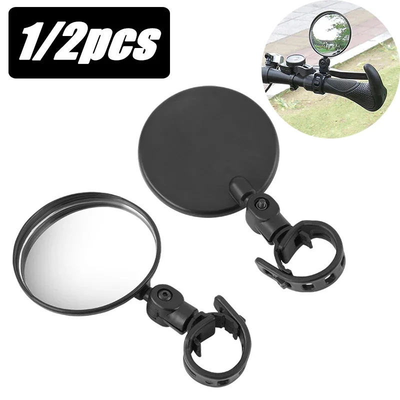 AliExpress NONE 1/2pcs Universal Motorcycle Mirror Handlebar Rearview Mirror for Bicycle 360 Rotation Adjustable for Bike Riding Cycling Mirror