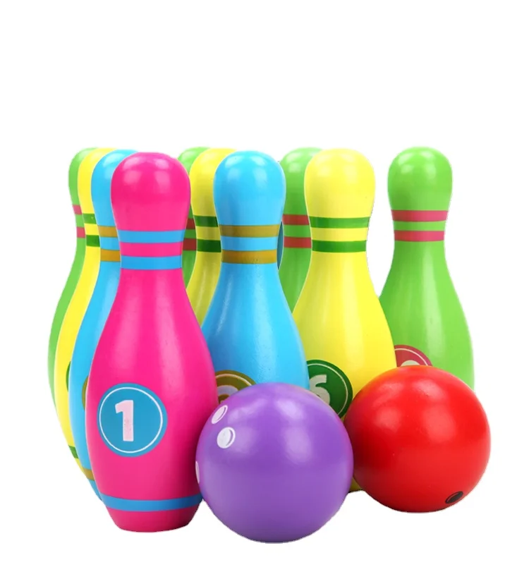 Wooden Bowling for Children, Indoor Sports Set, Kindergarten Baby, Parent-Child Outdoor Ball