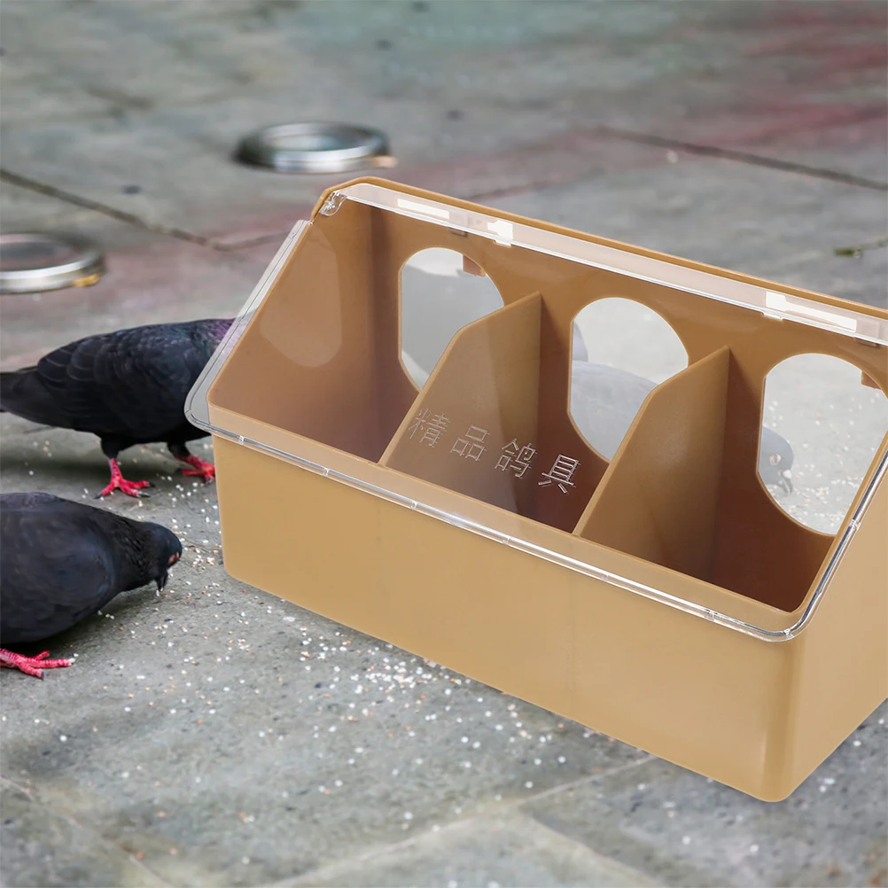 2Pcs Plastic Bird Feeder Compact Food Holder for Parakeet Cockatiel Cage Wear-Resistant Feeding Box Bird Food Storage Container
